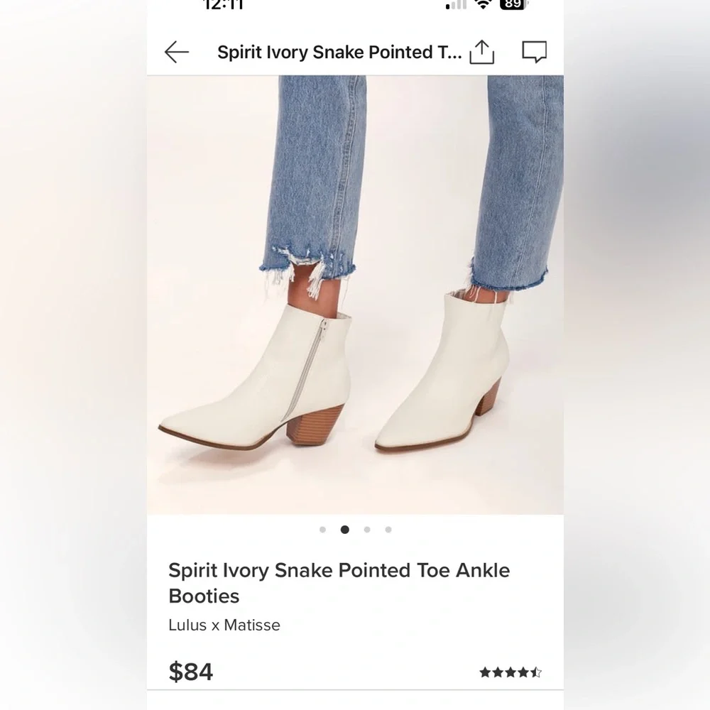 Lulu x Matisse white boots sz 7.5 - Picture 2 of 6